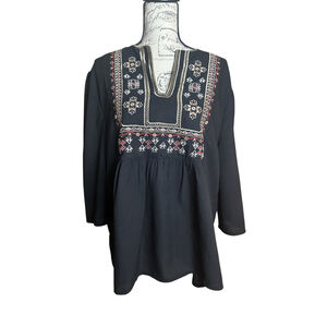 Unbranded Size Extra Large Black Boho Blouse